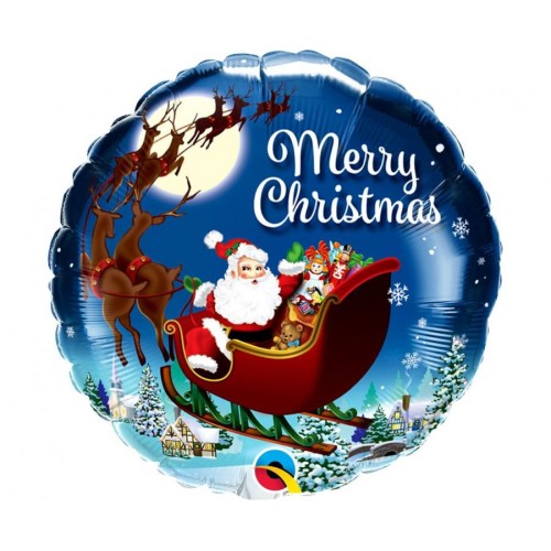 Christmas Merry Christmas Santa, foil balloon 46 cm