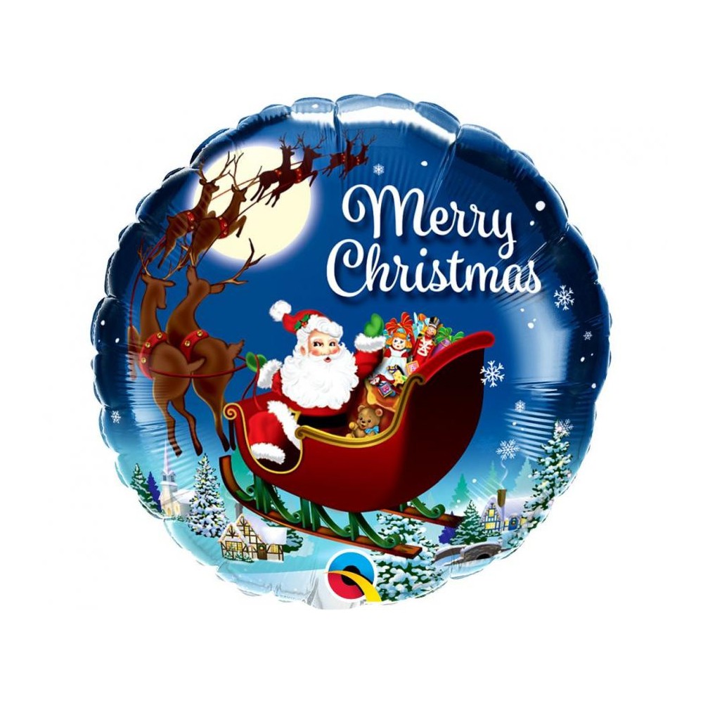 Christmas Merry Christmas Santa, foil balloon 46 cm
