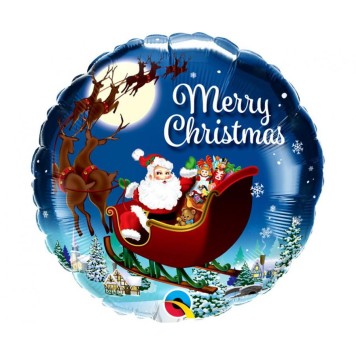 Christmas Merry Christmas Santa, foil balloon 46 cm