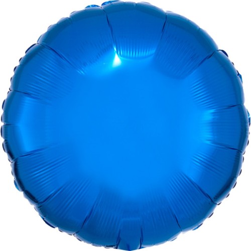 Satin Metallic Blue round foil balloon 43 cm