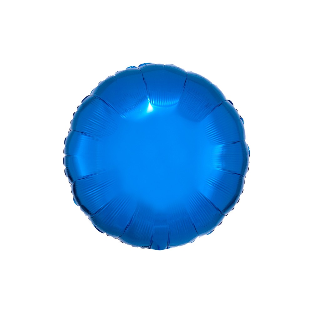 Satin Metallic Blue round foil balloon 43 cm