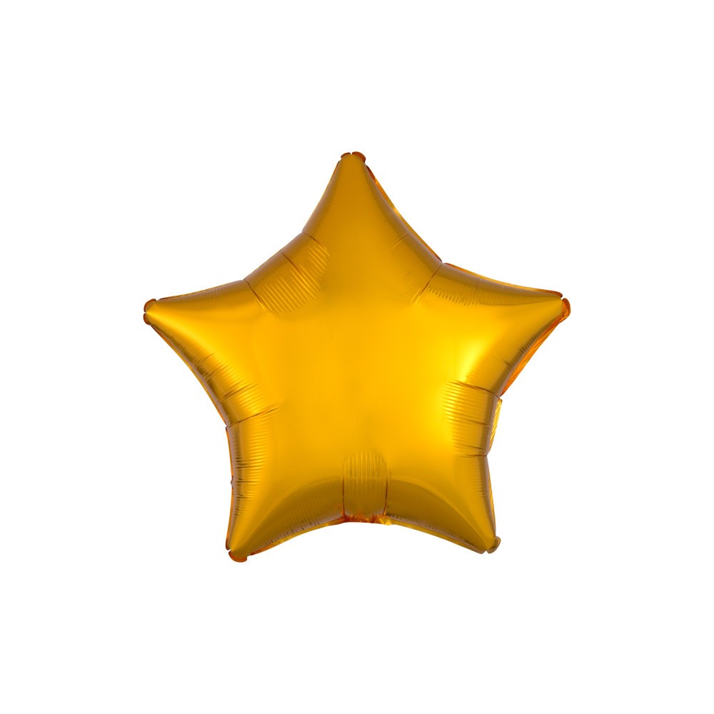 Satin Metallic Gold star foil balloon 48 cm
