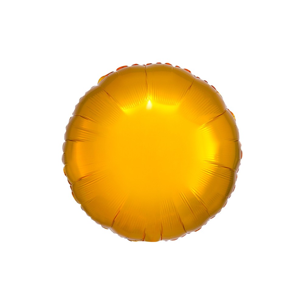 Satin Metallic Gold Round Foil Balloon 43 cm