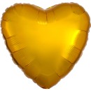 Satin Metallic Gold Heart Foil Balloon 43 cm