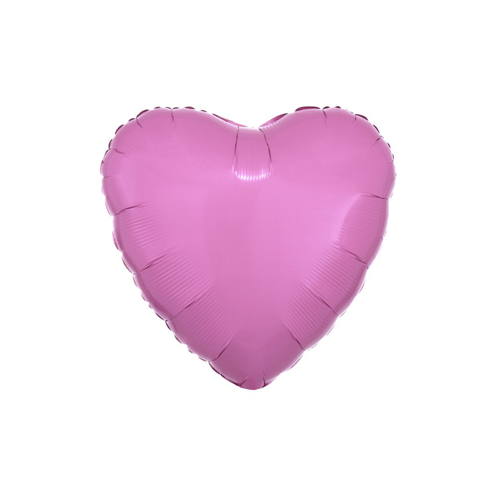 Satin Metallic Pink Heart Foil Balloon 43 cm