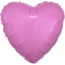 Satin Metallic Pink Heart Foil Balloon 43 cm