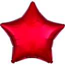 Satin Metallic Red Star Foil Balloon 48 cm