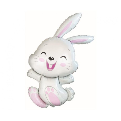 Easter White Bunny foil balloon 112 cm (WP)