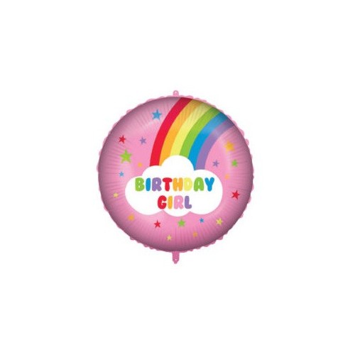 Happy Birthday Rainbow Birthday Girl foil balloon 46 cm
