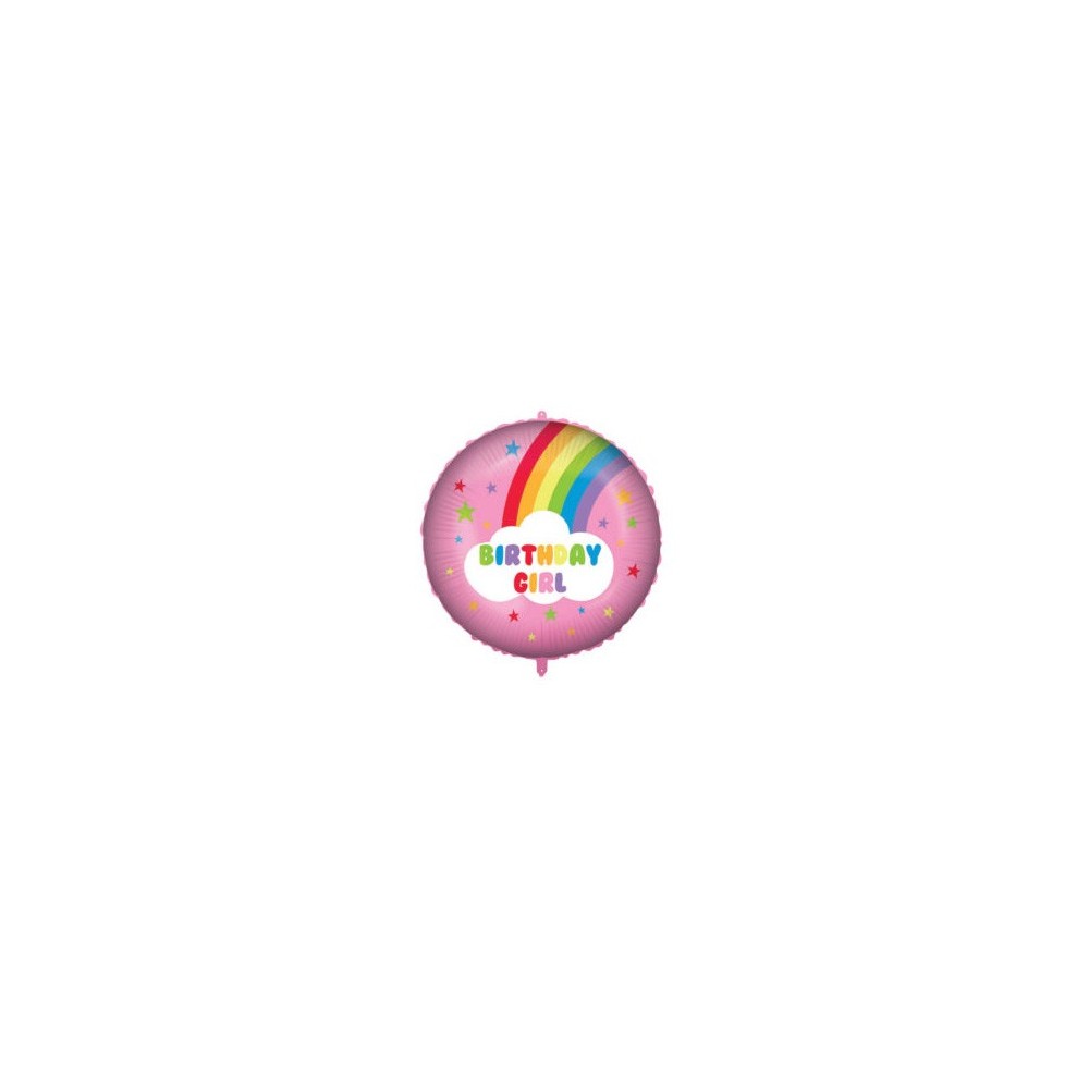 Happy Birthday Rainbow Birthday Girl foil balloon 46 cm