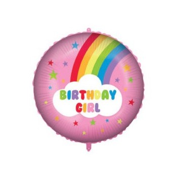 Happy Birthday Rainbow Birthday Girl foil balloon 46 cm