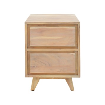 Emira bedside table pakoworld acacia wood in natural shade 40x40x54cm