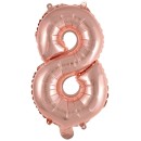 Number Rose Gold number 8 foil balloon 46 cm
