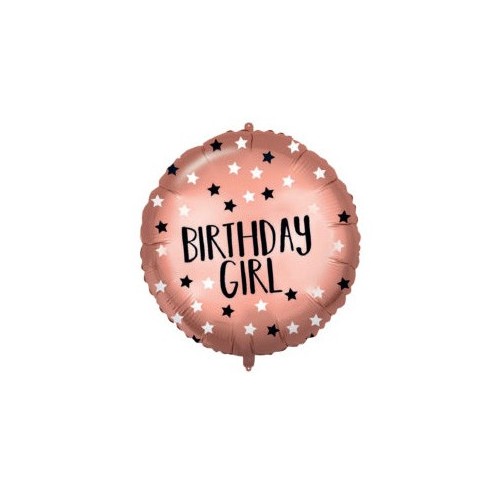 Happy Birthday Rose Gold Birthday Girl foil balloon 46 cm