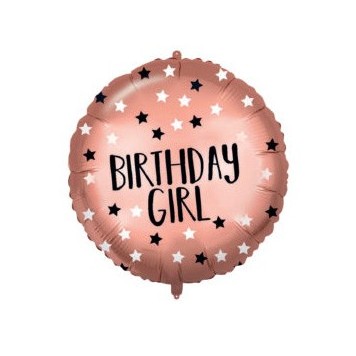 Happy Birthday Rose Gold Birthday Girl foil balloon 46 cm
