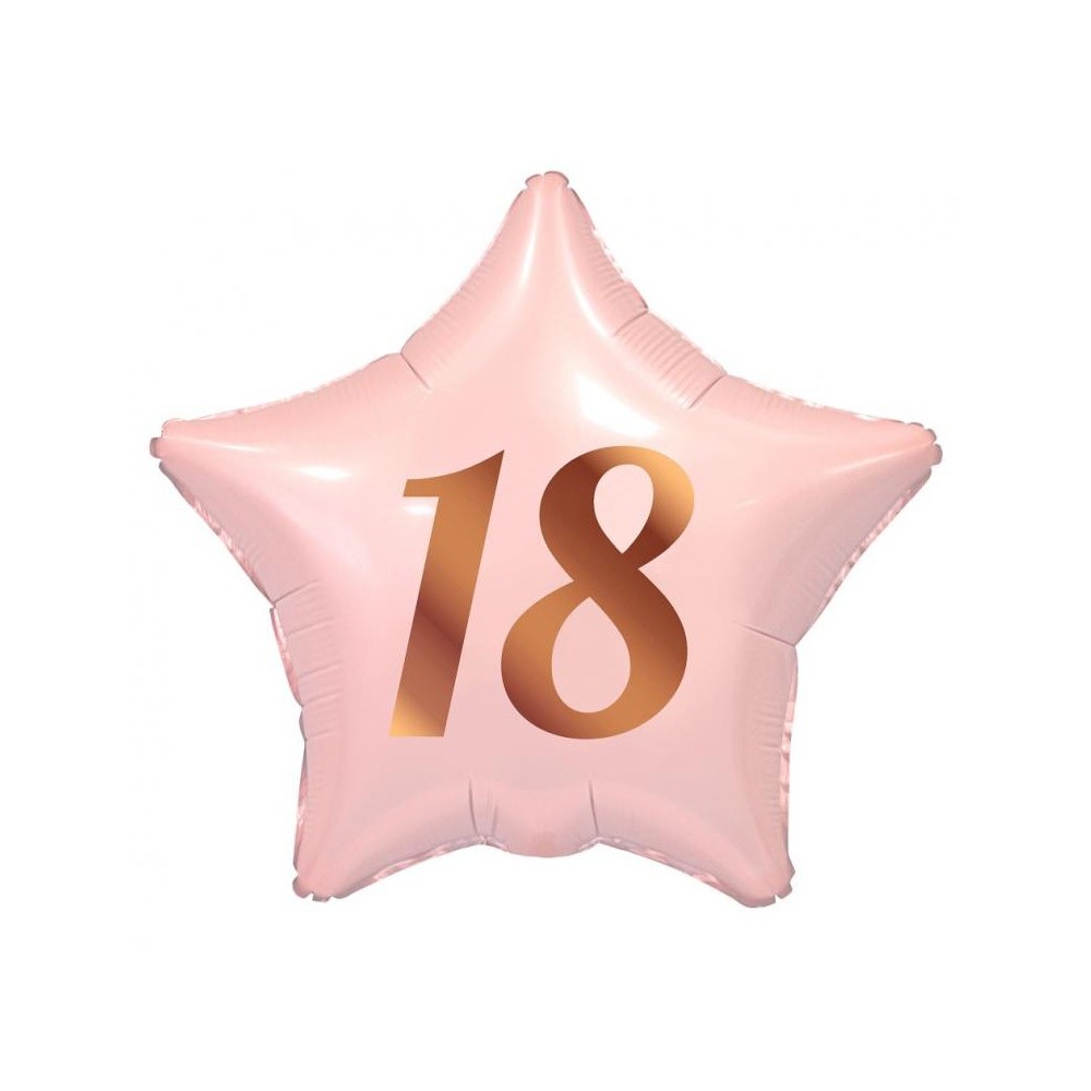 Happy Birthday Pink Pink Happy Birthday 18 Star Foil Balloon 44 cm