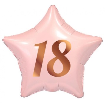 Happy Birthday Pink Pink Happy Birthday 18 Star Foil Balloon 44 cm