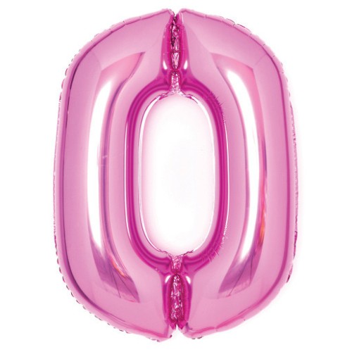 Number Pink Pink Number 0 Foil Balloon 66 cm