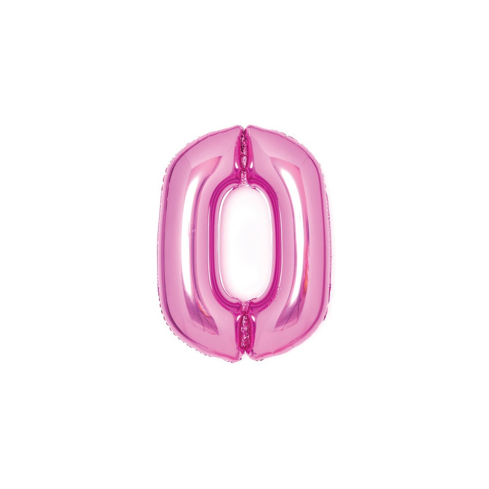 Number Pink Pink Number 0 Foil Balloon 66 cm