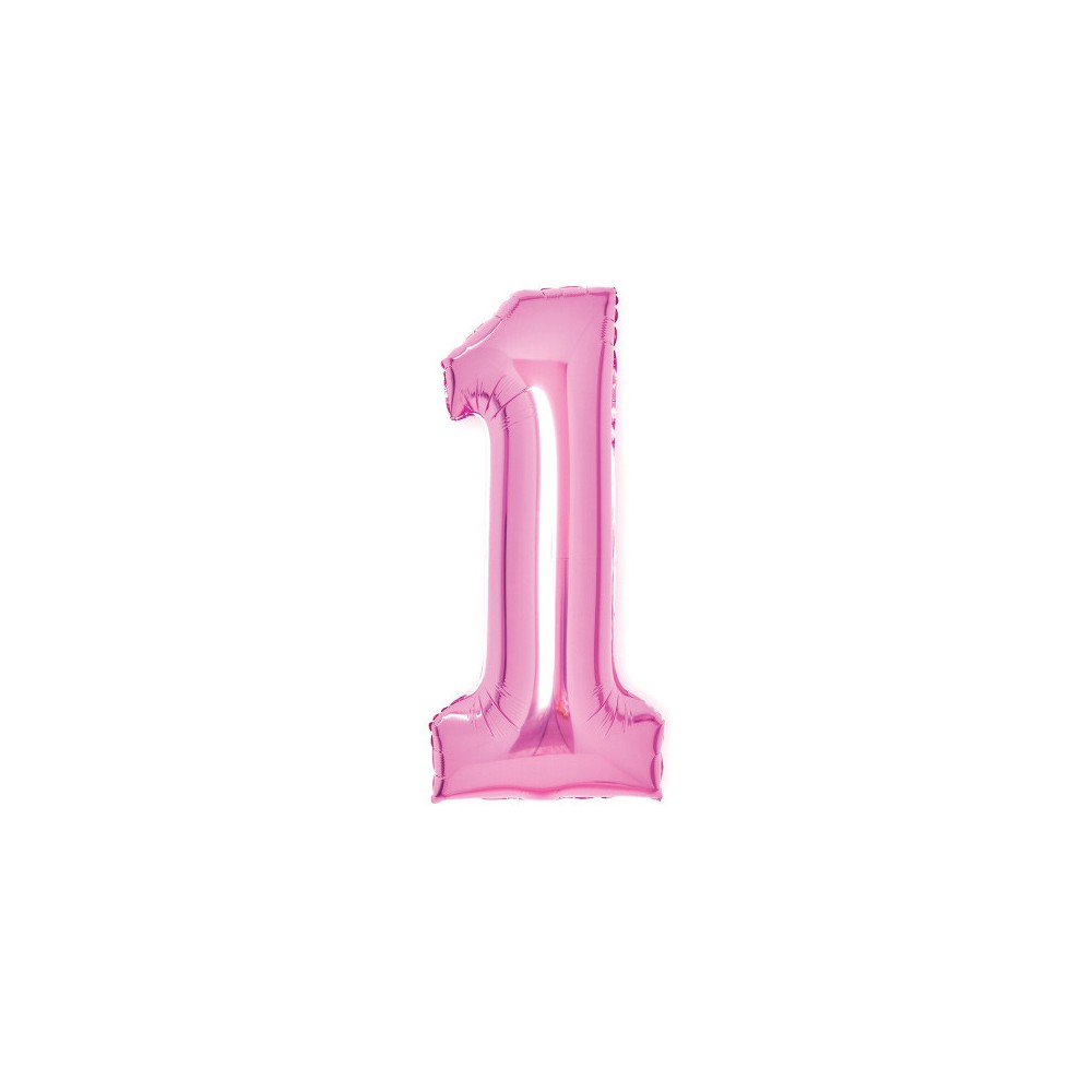 Number Pink Pink Number 1 Foil Balloon 66 cm