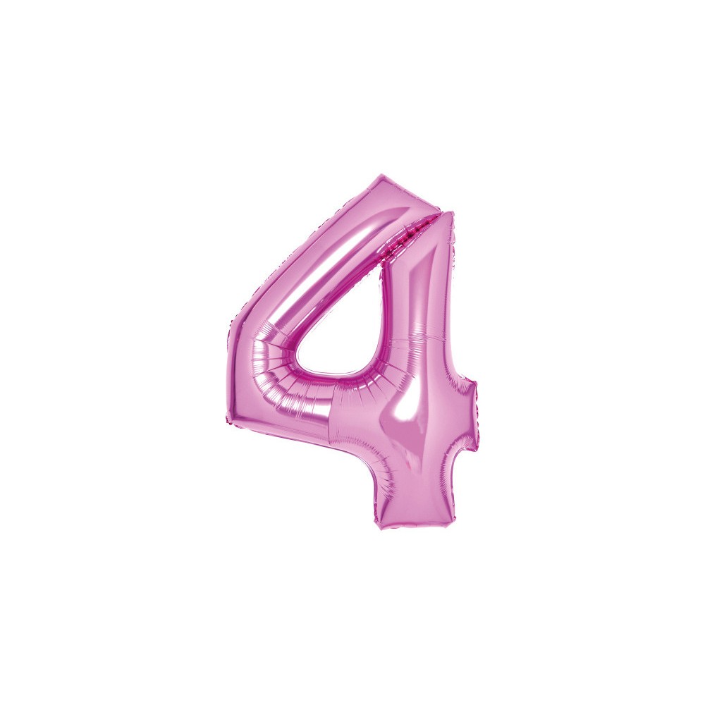 Number Pink Pink Number 4 Foil Balloon 66 cm