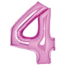 Number Pink Pink Number 4 Foil Balloon 66 cm