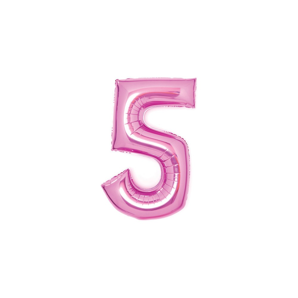 Number Pink Pink Number 5 Foil Balloon 66 cm