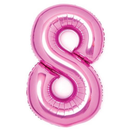 Number Pink Pink Number 8 Foil Balloon 66 cm