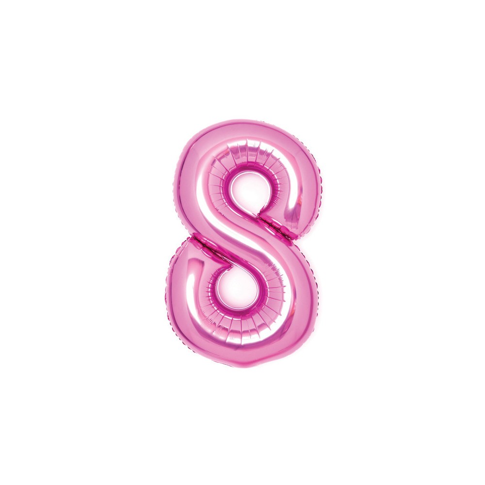 Number Pink Pink Number 8 Foil Balloon 66 cm