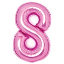 Number Pink Pink Number 8 Foil Balloon 66 cm