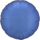 Satin Silk Azure Blue round foil balloon 43 cm