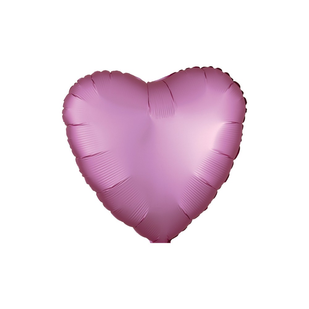 Satin Silk Flamingo heart-shaped foil balloon 43 cm