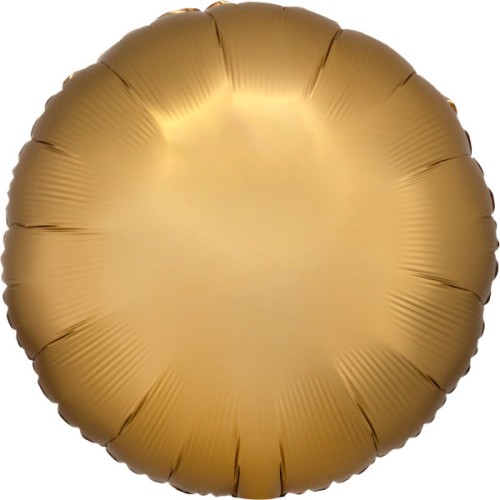 Satin Silk Gold round foil balloon 43 cm
