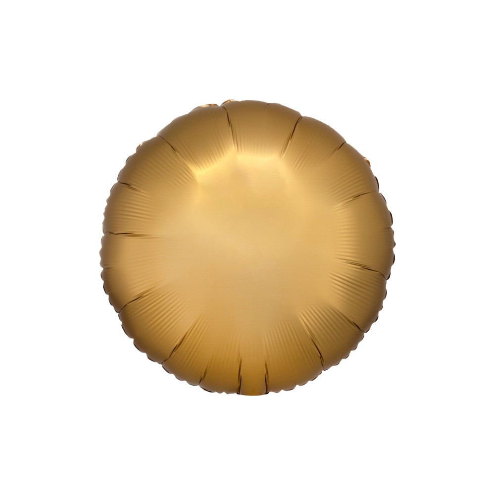 Satin Silk Gold round foil balloon 43 cm