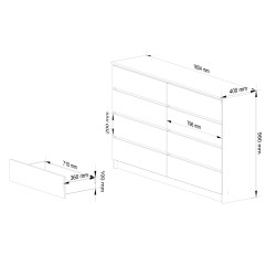 KOMODA K160 8SZ CLP PK DĄB SONOMA