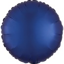 Satin Silk Navy Blue round foil balloon 43 cm