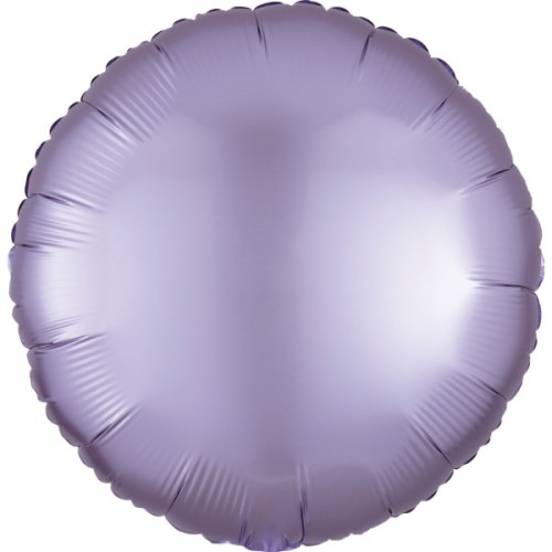 Satin Silk Pastel Lilac round foil balloon 43 cm
