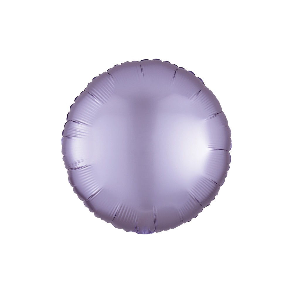 Satin Silk Pastel Lilac round foil balloon 43 cm