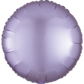 Satin Silk Pastel Lilac round foil balloon 43 cm