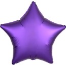Satin Silk Purple star foil balloon 48 cm