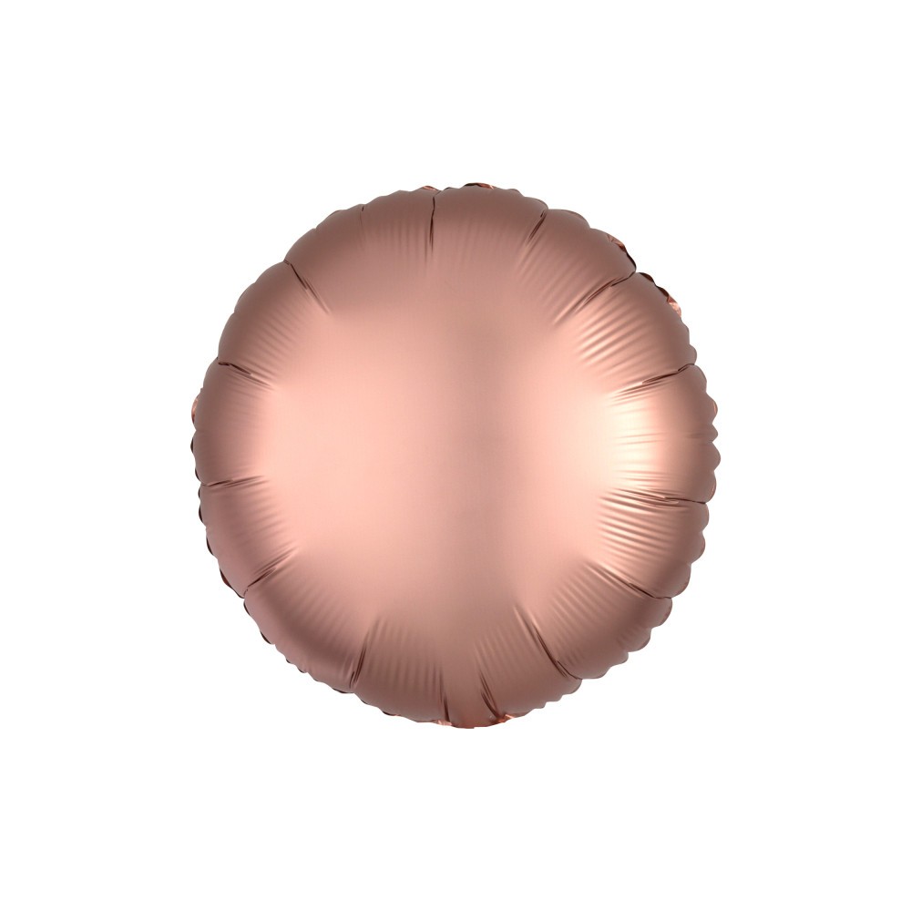 Satin Silk Rose Copper round foil balloon 43 cm