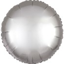Satin Silk Silver round foil balloon 43 cm