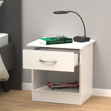 Kona pakoworld bedside table in white shade 40x34x42cm