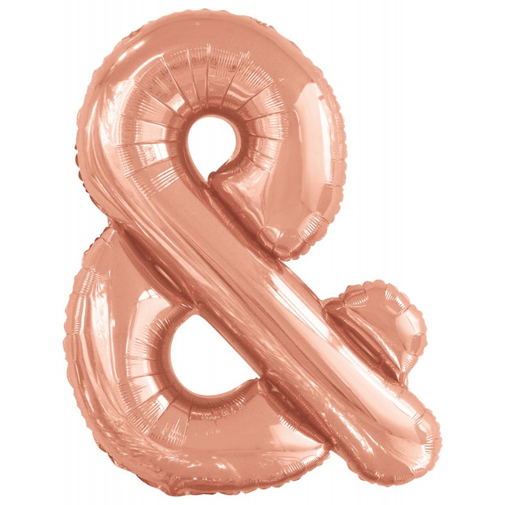 Number Rose Gold & Letter Foil Balloon 108 cm