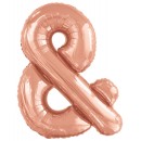 Number Rose Gold & Letter Foil Balloon 108 cm