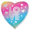 Love Rainbow Colored Heart Foil Balloon 46 cm (WP)
