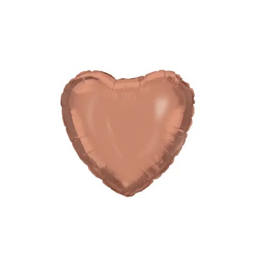 Colour Rose gold Heart, heart foil balloon 46 cm