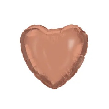 Colour Rose gold Heart, heart foil balloon 46 cm