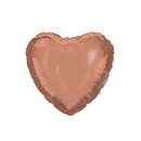 Colour Rose gold Heart, heart foil balloon 46 cm