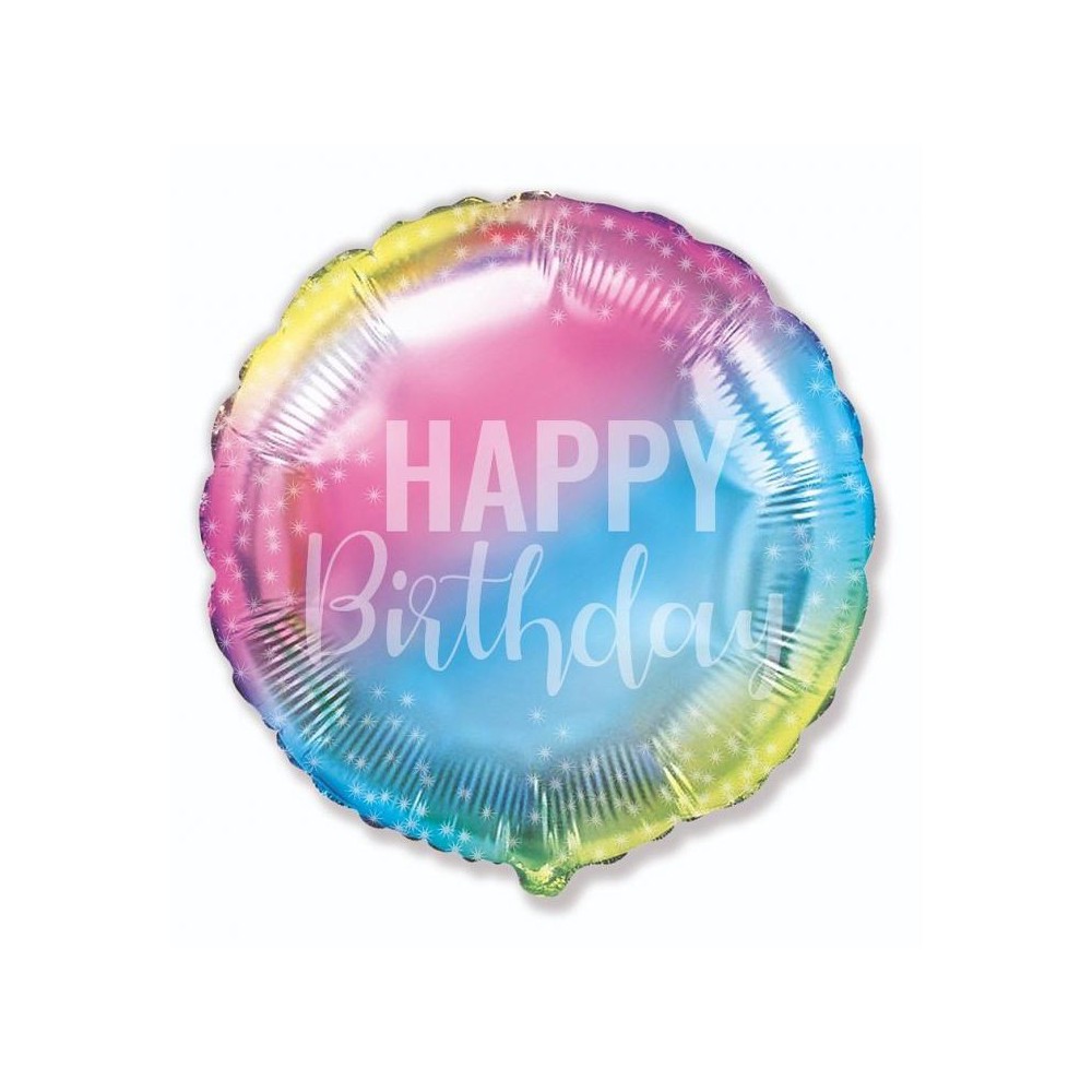Happy Birthday Rainbow  Rainbow Happy Birthday foil balloon 48 cm